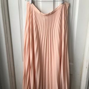 Tahari Maxi Pleated Chiffon Skirt
